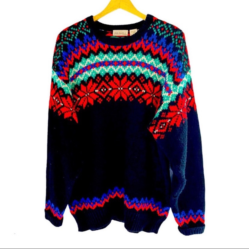 Brian MacNeil Men’s Vintage Multicolor Grandpa Fair Isle Sweater, Size Large/T